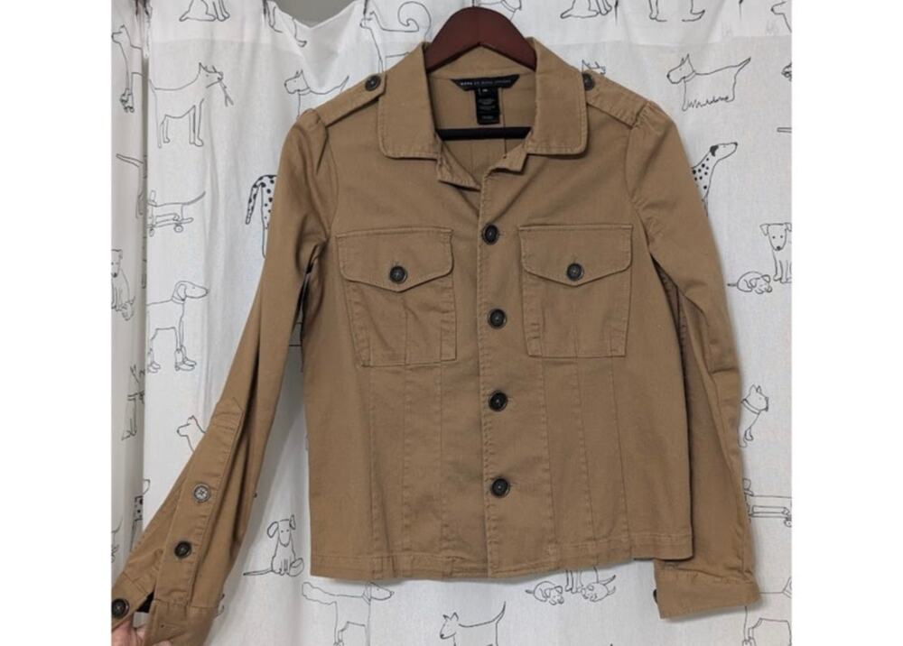 Marc by Marc Jacobs Military Jacket Canvas Field Workwear Utility Brown Women XS
